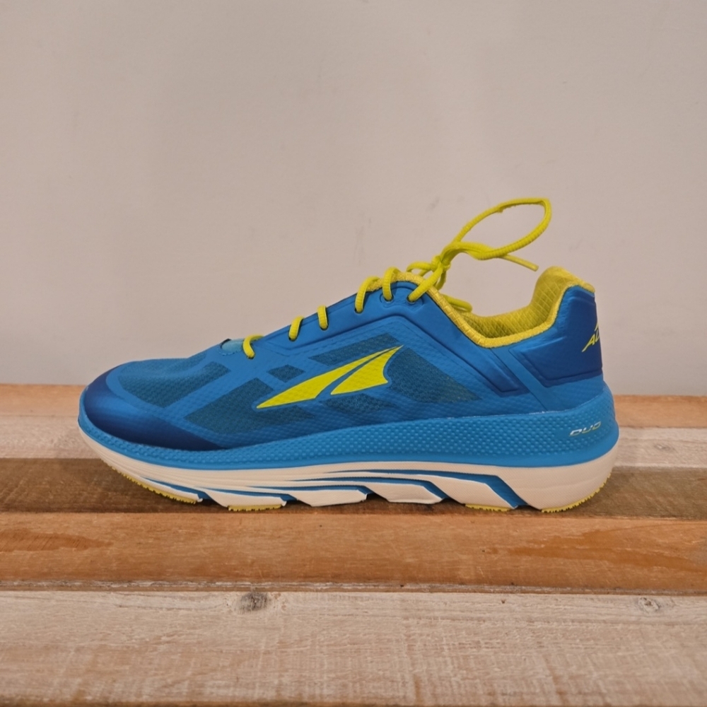 Altra Duo Womens 10 Blue Yellow White Trainers Running Shoes AFW1838F4 - Picture 3 of 10